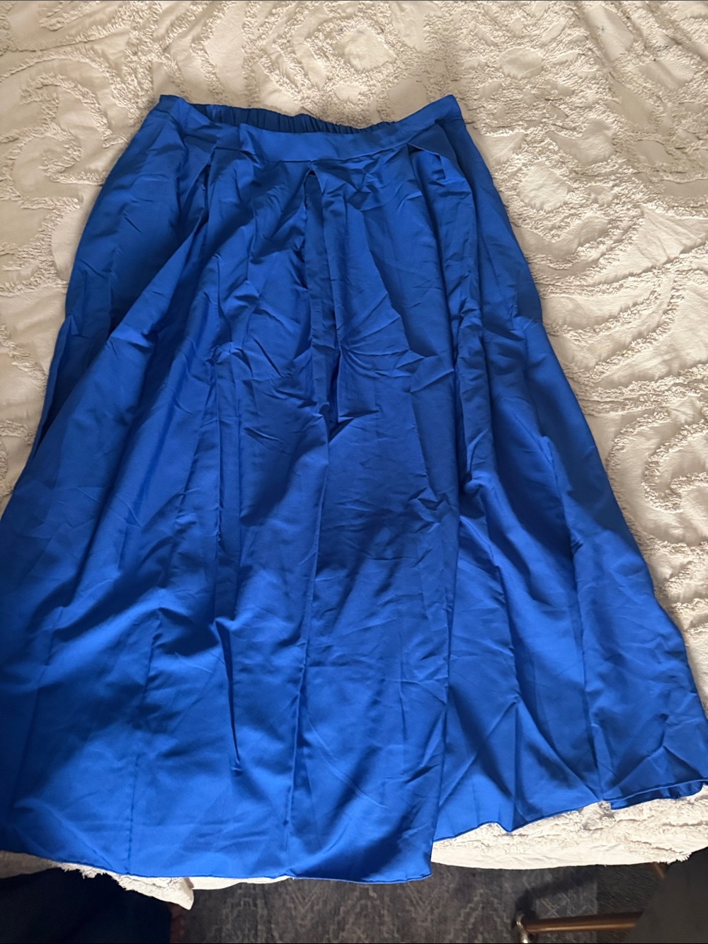 SHEIN Royal Blue A-Line Midi Skirt